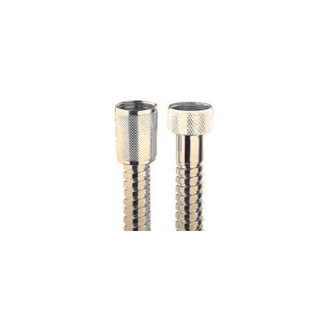 Flessibile ottone doppia aggraffatura 1/2"X1/2"FF cm. 150, finitura oro A00045C00021021