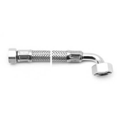 FLESSIBILE PARINOX PER ACQUA CON CURVETTA F1/2" x F1/2" cm 30