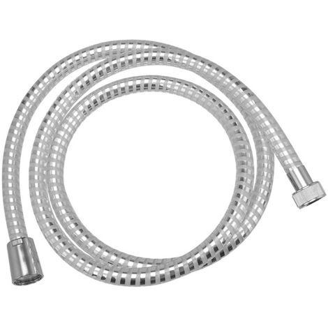 Flessibile Doccia In PVC - Lunghezza 200 Cm - Treccia Argentata - Raccordi 1/2" - Foto 9