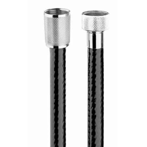 Flessibile retinato nylon 1/2" x 1/2" FF conico, cm. 150, nero-cromo A00143C00101001