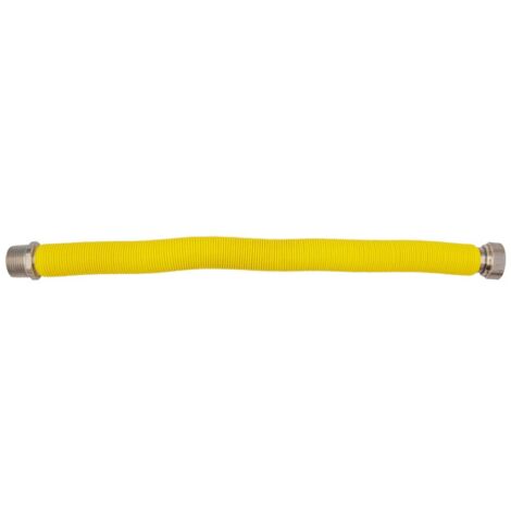 Flessibile sstensibile per allacciamento caldaia gas- ø 1/2" x ø 3/4" MF - 130 ÷ 220 mm rivestito in polietilene giallo 00000016215