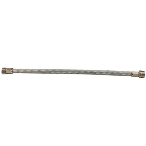 FLESSIBILI INOX M. 1/2 F. 3/8 CM. 40 DN.10. Prezzo per 1 pezzo.