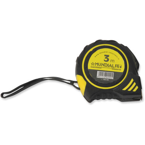FLESSOMETRO METRO 3mtx16mm ESTENSIBILE GOMMATO MUNDIAL