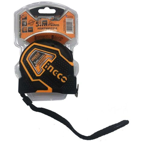 Flessometro mt 5 x19 mm impugnatura soft - Ingco HSMT880521E