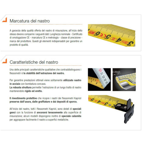 Flessometro start larg. nastro mm. 16 lunghezza mt. 3