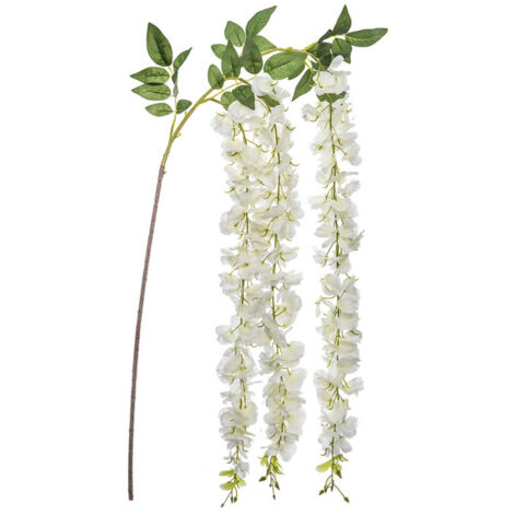 Fleur Artificielle "3 Glycines" 130cm Blanc