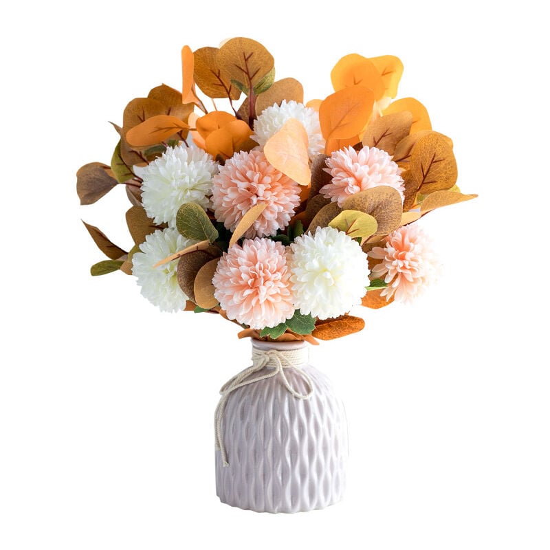 Ineasicer - Fleurs artificielles en soie pour bouquets de mariage, décorations de table en plastique pour la maison, la cuisine, le jardin, la fête