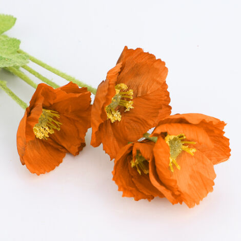 Fleur Artificielle Décorative Élégante pour Salon Mariage - Couleur Orange Jaune