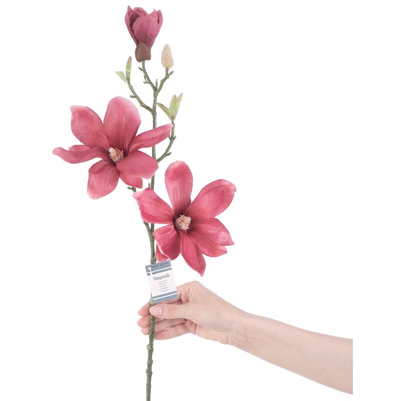 Ameliahome - fleur artificielle magnoli couleur rose style moderne