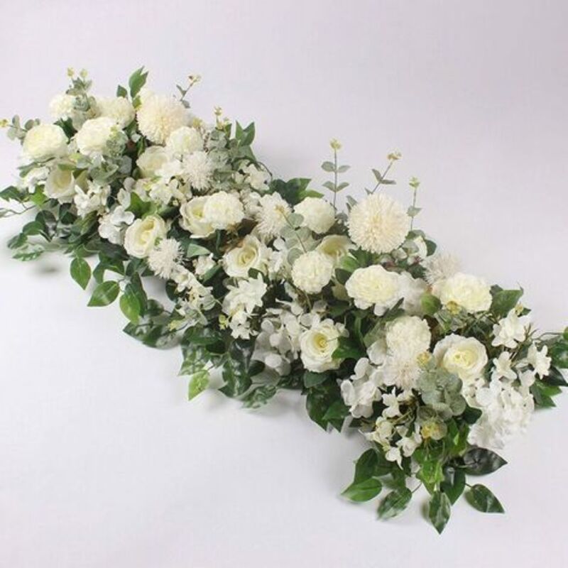 Yzmrbdqc - Fleur Artificielle pour Centres de Table de Mariage - 1 Pièces 50cm Pivoine Artificielle Blanc Rose en Soie Fleurs pour Fête Anniversaire