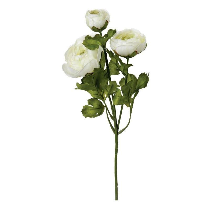 Atmosphera - Fleur Artificielle Renoncule 60cm Blanc