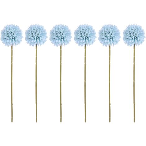 Fleur de Pissenlit Faux Oignon Boule de Fleur Bouquet Dhortensia en Soie Arbustes en Plastique Buissons Plante pour Bouquet de Mariage de Mariée Maison Jardin Décoration GrooFoo (Bleu)