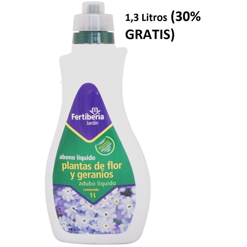 Fertiberia - Fleur d'engrais liquides plantes et graniums - 1 litre + 30%