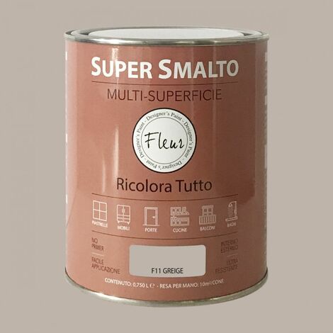 FLEUR SUPER SMALTO MULTI-SUPERFICIE 750ML F11 GREIGE