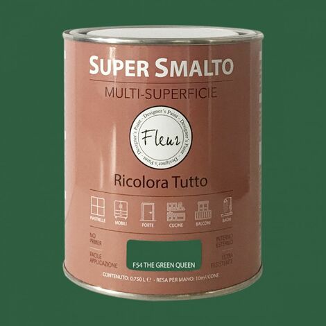 FLEUR SUPER SMALTO MULTI-SUPERFICIE 750ML F54 THE GREEN QUEEN