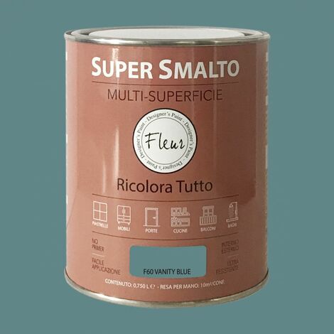 FLEUR SUPER SMALTO MULTI-SUPERFICIE 750ML F60 VANITY BLU