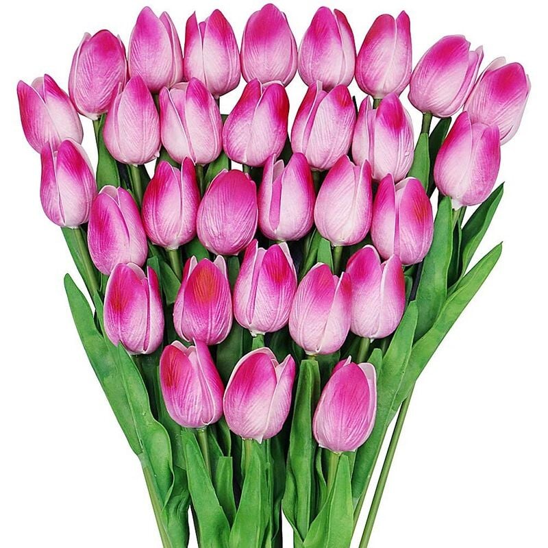 Tlily - Fleurs Artificielles de Pourpres, Bouquets de MariéE, DéCoration de Bureau à Domicile de FêTe de Mariage (30 PièCes SéRies)