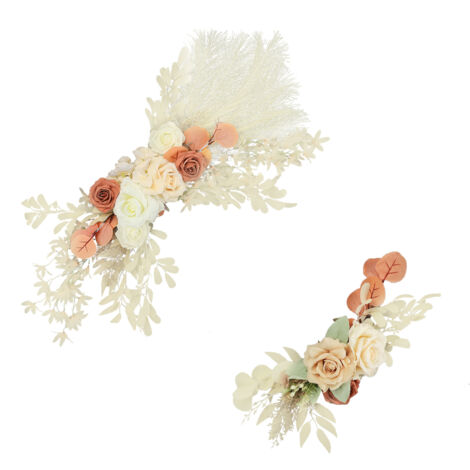 Fleurs Artificielles en Forme d'arc pour Décoration de Mariage, Arrangement de Toile de Fond pour Réception de Mariage, Signe d'eau de Bienvenue, Fleurs pour Styles Occidentaux