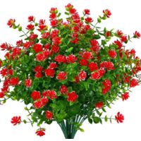 Plante Artificielle en Pot Remplies de Ciment 190CM avec 1170 Fleurs Roses Fausse Cerisier avec Troncs de PE Simulés Bureau - Gamm vert