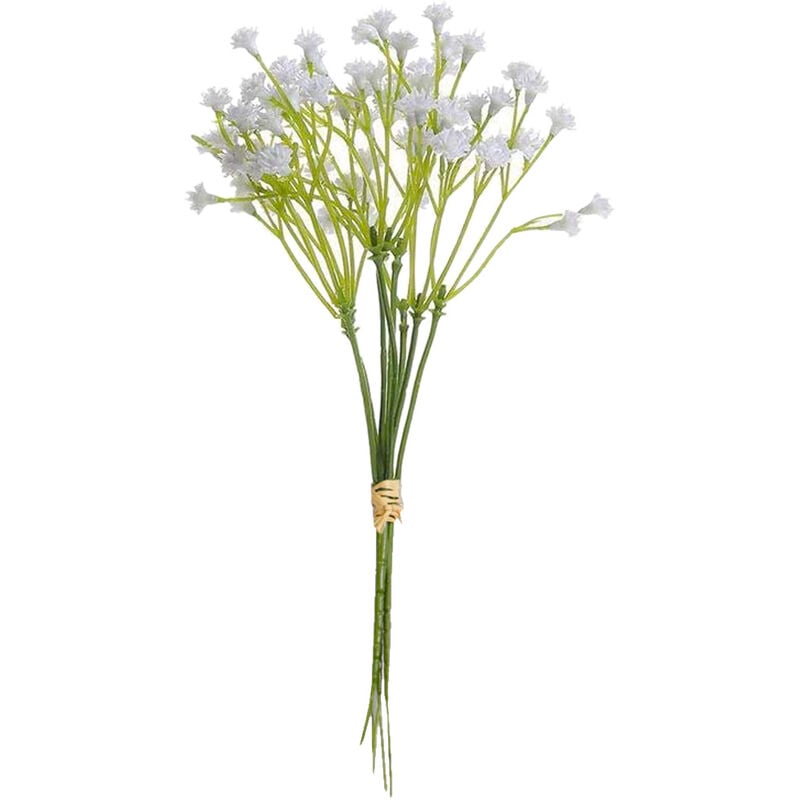 Tlily - Fleurs Artificielles Faux Souffle Simulation Gypsophile Décor de Mariage Anniversaire Diy Photo Décor Floral 10 Pièces Séries