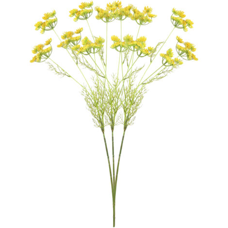 Fleurs Artificielles Lace Fleur  3 pièces Yellow 5-Têtes  Décor Bambou Eau  Fleurs Décoration Maison