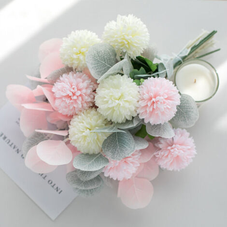 Fleurs artificielles méditerranéennes, décorations de Bouquet Anti-Authentiques, Fleurs de Table, Fleurs artificielles, Fleurs décoratives--rose