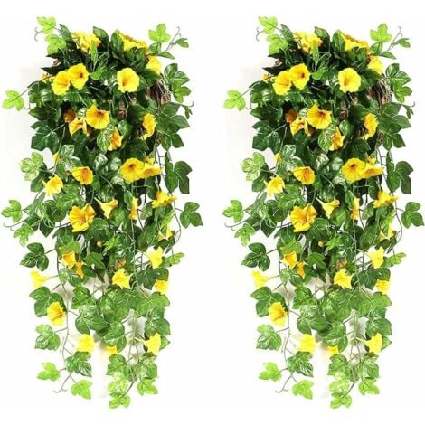 Fleurs artificielles pendantes d'extérieur Gloria Mattutine fleurs artificielles tombantes d'intérieur, plantes artificielles pour décorations de mariage, jardin, mur, balcon,GU.B/bon