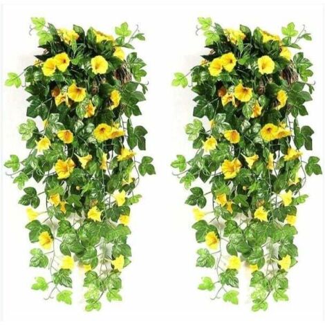 Fleurs artificielles pendantes d'extérieur Gloria Mattutine fleurs artificielles tombantes d'intérieur, plantes artificielles pour décorations de mariage, jardin, mur, balcon,GU.B/bon