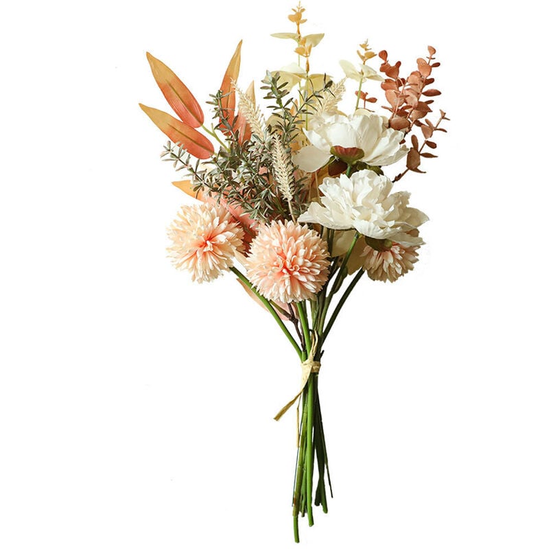 Fortuneville - Fleurs Artificielles Plantes Faux Soie Bouquet de Fleurs Hortensia pour Maison Arrangement Mariage Arrangements Floraux, Pièce