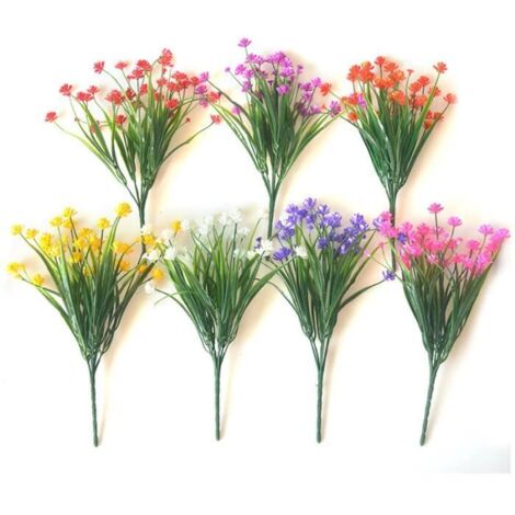 Fleurs artificielles résistantes aux UV sans décoloration pour decoration chambre, \'intérieur et à l\'extérieur--7 bouquets