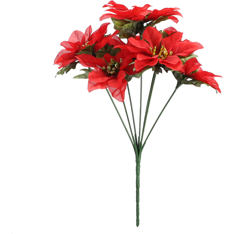 Jeffergarden Fleurs Artificielles Rouge Vraie Touche, Faux Décor de Plantes en Soie pour la Maison Bouquets de Mariage Arrangement Floral Décoration