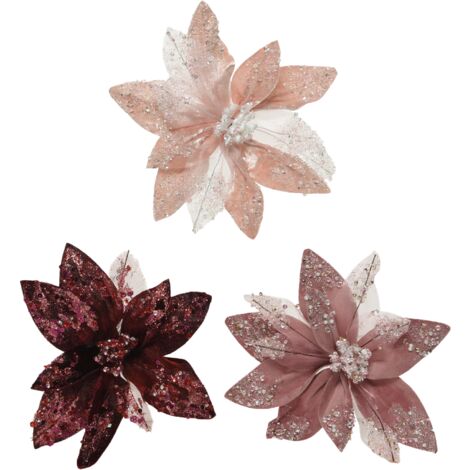 Fleurs de Noël assorties Ø18 cm