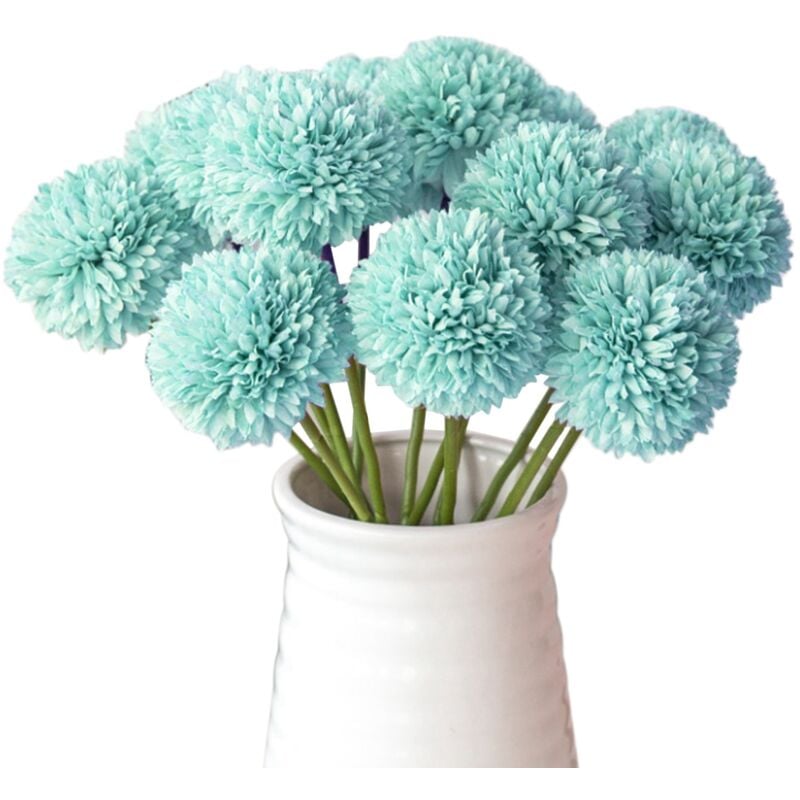 Tlily - Fleurs en Soie Pissenlit Fleur Boule Bouquet Faux Artificielle Boule de ChrysanthèMe Fleurs pour la Maison Jardin de Mariage DéCor g