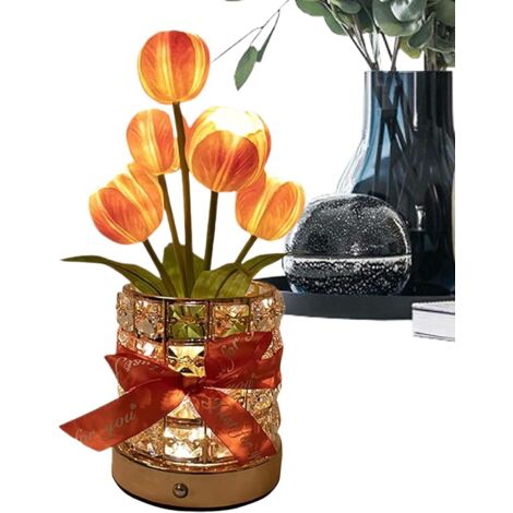 Fleurs Lumineuses,Lampe de Table avec Éclairage Dimmable de
