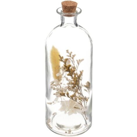 Fleurs séchées en bouteille H21cm - Atmosphera créateur d'intérieur