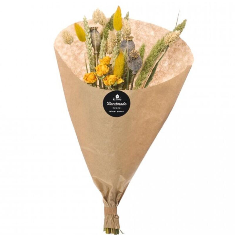 Naturalys - Fleurs séchées jaunes en bouquet 50 cm