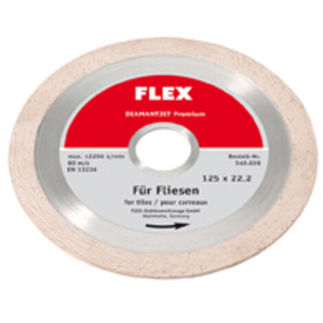 Flex 349038  Diamanttrennscheibe Durchmesser 125 mm Bohrungs-Ø 22.2 mm Fliesen, Marmor, Granit 1 St.