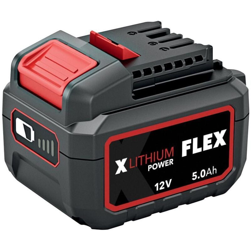 531690 batterie li-ion 12 v 5,0 ah avec indicateur de niveau de charge, protection ems et protection contre la poussière/le - Flex
