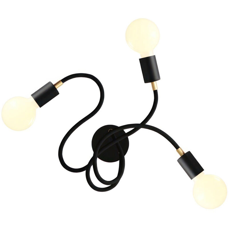 Flex 60 applique ou plafonnier articulé à lumière diffuse avec ampoule LED G95 Sans ampoule - Noir Flex 60 applique ou plafonnier articulé à lumière diffuse avec ampoule LED G95 Sans ampoule - Noir