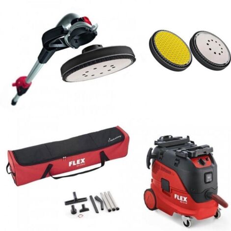 Flex – Aspirateur eau et poussières 30 L VCE 33 LAC – Dépression 25000 Pa – Moteur 1400W – GIRAFFE GE7 avec 2 têtes de ponçage – 920112 - VCE 33 AC