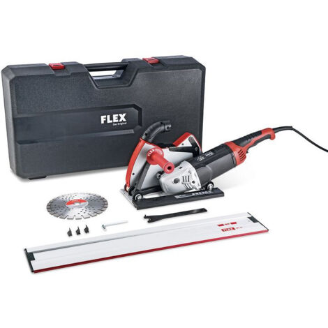 Flex – Kit meuleuse d'angle 2600W – Carter d'aspiration DCG AG 230 – Règle de guidage 800 mm – Pour coupes précises sur béton armé