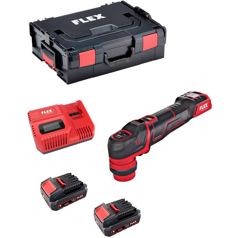 Polisseuse Flex pxe 80 10.8-EC/2.5 set (2 x 2,5 Ah ca 10,8V/18V L-Boxx 136)