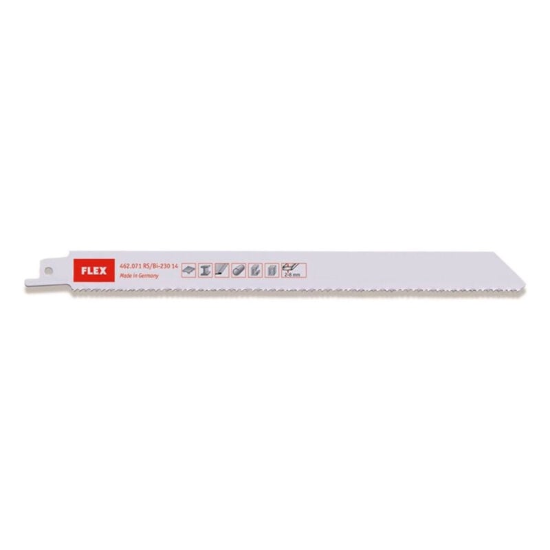 5 x Lame de scie sabre pour métaux et tôle L230 mm - dents 14 pouce Flex