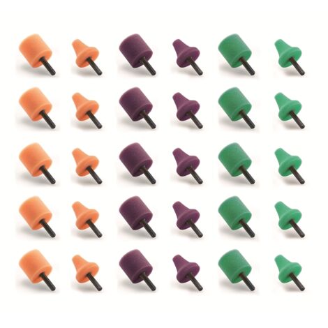 Flex Polierschwamm Set PP-MIX 35 HEX 30 VE30 je 5x PZ-O /-V /-G / PK-O / -V /-G