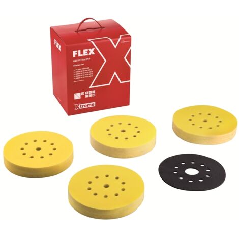 Flex Starterset Schleifpapier Wand-/Decke Xtreme D225 ST-Set VE5 50tlg.