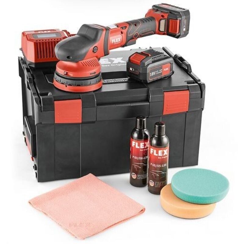 Polisseuse excentrique 18V xfe 15 150 18.0-EC/5.0 P-Set c Flex 2 batteries + chargeur - en coffret - 461245