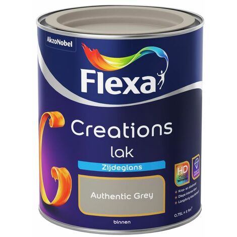 Flexa Creations Satin Lack Authentic Grau 750ml