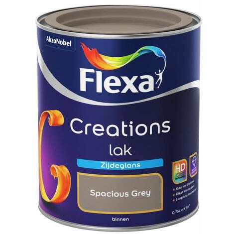 Flexa Creations Satin Lack Geräumige Grau 750ml