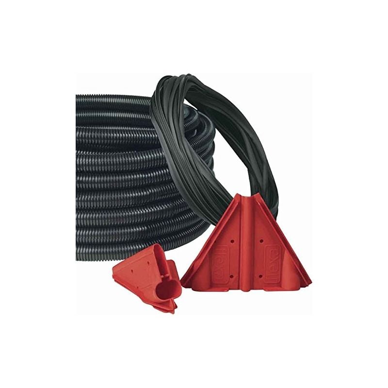 Plastique toff de well tuyau zip AD28,5 10 m noir en plastique well tuyau 4025113220349 255202123 - Flexa