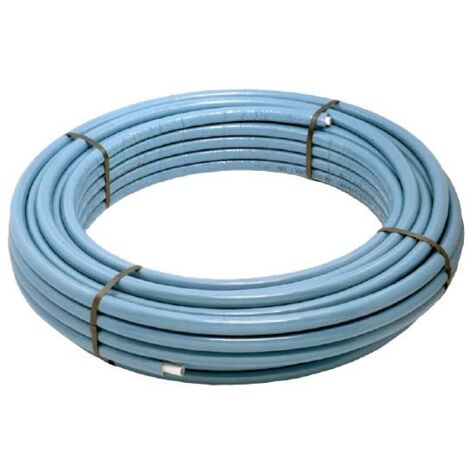 FLEXALL-ISO Tubo PE-RT/AI/PE-RT preisolato per uso sanitario e riscaldamento ø26x3 - Colore azzurro (Legge 10/91) (prezzo a metro - min.acquistabile 50 metri o multipli) 2550142630050